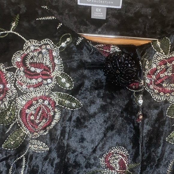 JM Collection dressy jacket with floral print - Picture 5 of 8